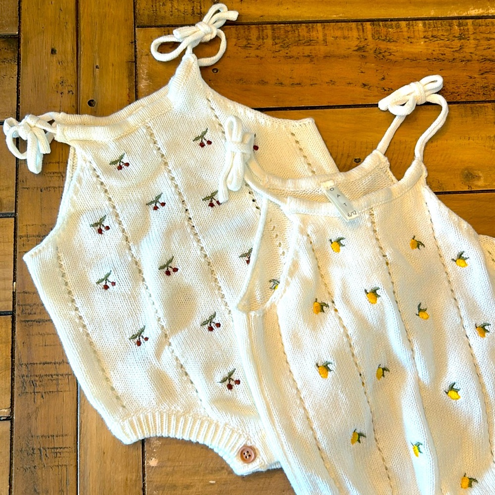🍋🍒two cotton onesie